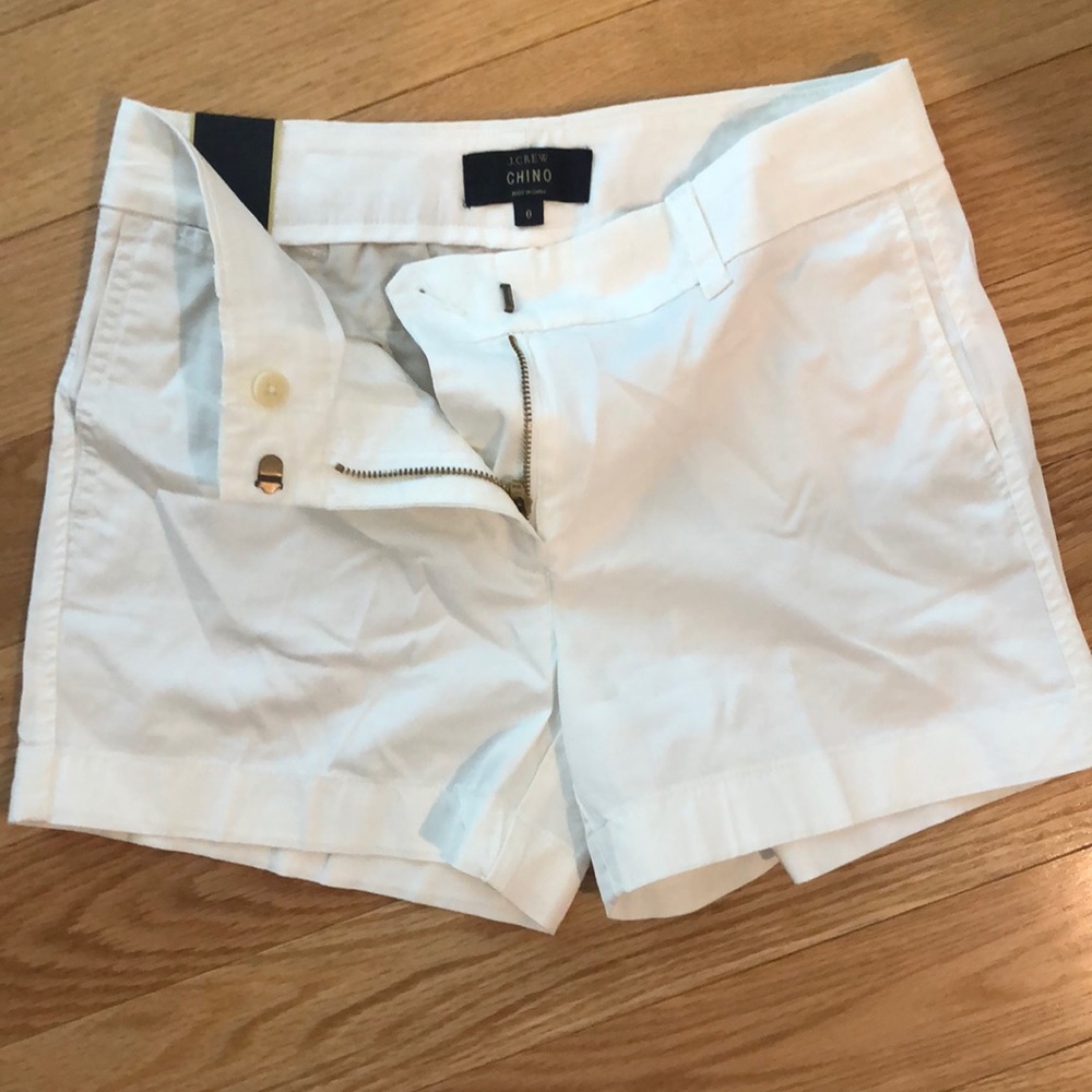 J Crew White Chino shorts